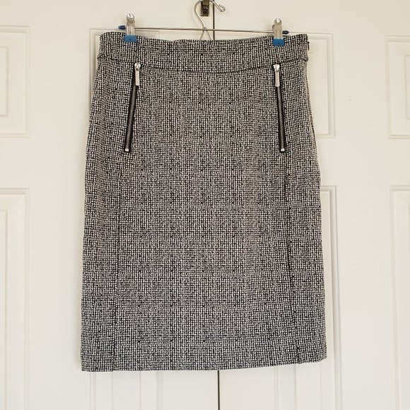 Michael Kors Houndstooth Pencil Skirt - NWT - Size L - Picture 2 of 14